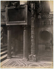 Palermo Cappella Palatina Ambone Foto originale albumina Incorpora 1880c L804