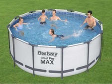 PISCINA ROTONDA BESTWAY STEEL PRO 56420 H: 122Cm!+ SCALA + POMPA + ACCESSORI