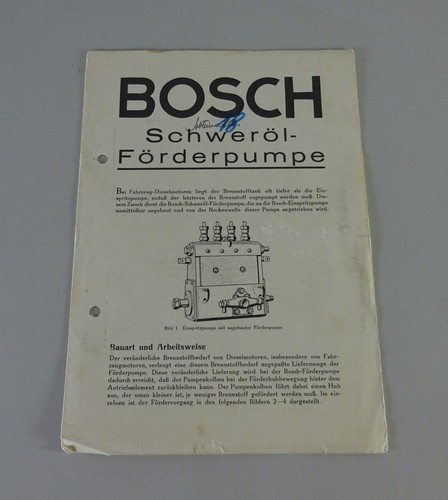 Manuale bosch pompa per olio - manuale,