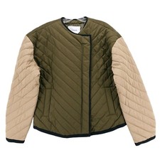 Giacca trapuntata colorblock nuova con etichetta TELAIO colore CARGO MULTI taglia GRANDE