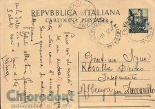 INTERO POSTALE REPUBBLICA