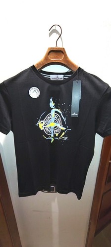 Stone island shirt nera - stone, logo