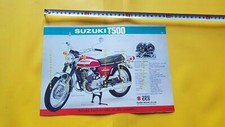 Suzuki T 500 - GT 185 1973 depliant originale INGLESE genuine brochure