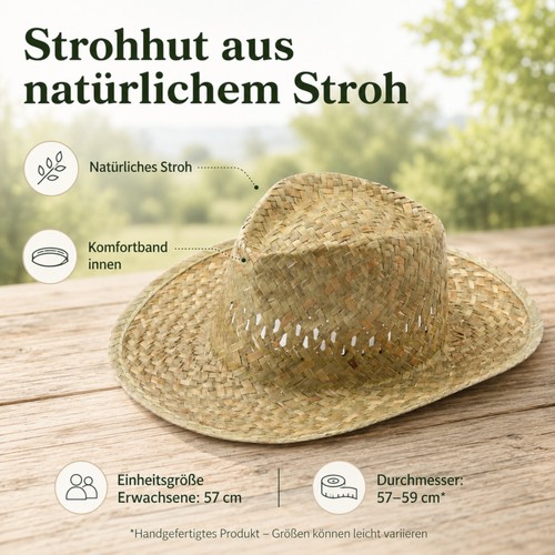 Cappello paglia adulto - cappello,