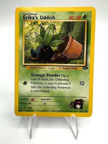 Carta pokemon erika oddish - pokemon,