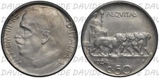 REGNO D'ITALIA - VITTORIO EMANUELE III - 50 CENTESIMI LEONI 1924  LISCIO - COPIA
