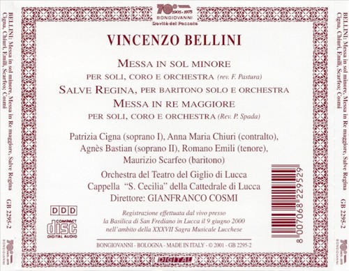 Vincenzo bellini messa - vincenzo, in