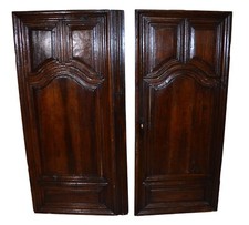 antica coppia di ante  epoca  '700 stile Luigi XV in noce massello