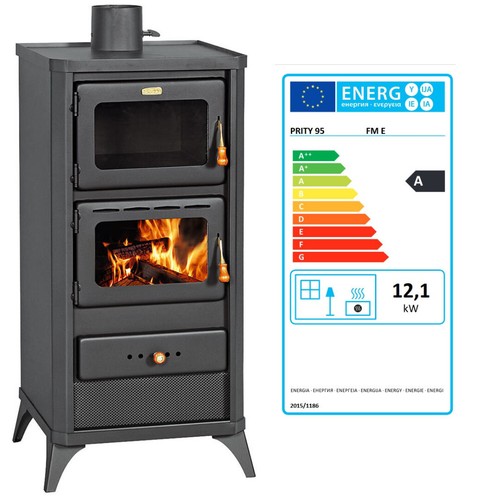 Stufa legna con forno - stufa, a