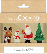 4 Decorazioni Natalizie per Tronchi - Renna, Pupazzo Di Neve, Babbo Natale, Albe