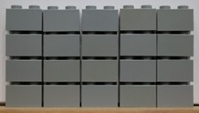 Lego articolo 3004 - Brick 1X2 - Colore Light Gray