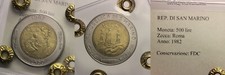 DN - San Marino - tutte le 500 lire dal 1982 al 2001 - FDC - PERIZIATE -