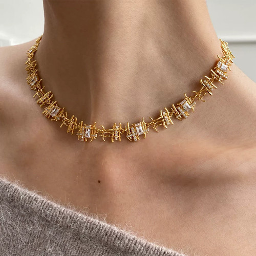 Collana con ciondolo strass - ciondolo, e
