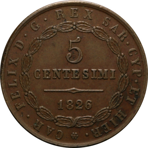 Centesimi 1826 bologna re - centesimi,