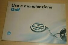 Libretto uso manutenzione Volkswagen Golf III,anno 1993,in Italiano,Golf GTi