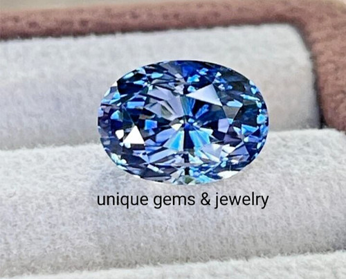 Diamante vvs1 taglio ovale blu - ovale,