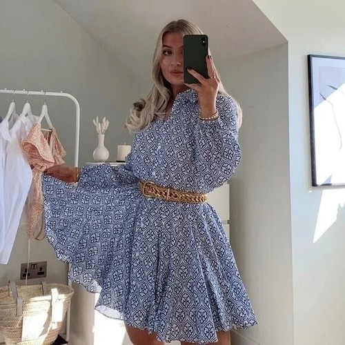 Zara blu bianco tie - bianco, dye