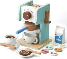 Accessori Da Cucina per Bambini, in Legno, Macchina per Caffè Espresso, Giocatto