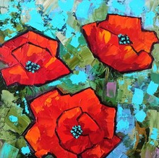 Dipinto Olio Originale Fiore