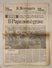 GIORNALE ATTENTATO GIOVANNI PAOLO II IL MESSAGGERO 1981