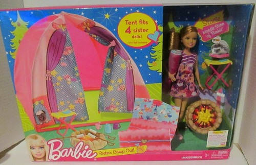 Barbie sisters camp out - camp,