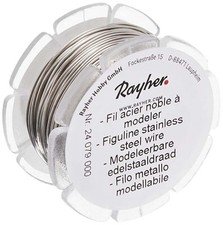RAYHER Filo per modellazione in Acciaio Inox ø 0,5 mm 10 m
