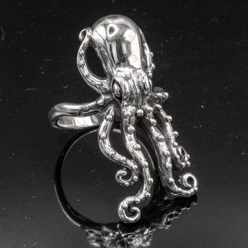Anello kraken polpo - kraken, biker