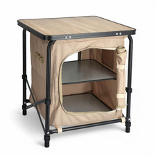 Armadio da Campeggio 2 in 1 Tavolo Pieghevole - 53 x 48 cm - Giardino Cucina Tenda Accessori