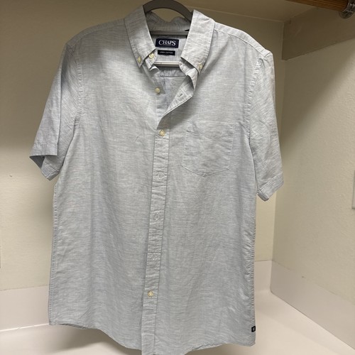 Camicia chaps uomo blu medio - chaps,