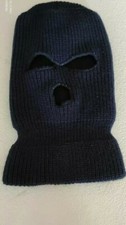 Passamontagna/Balaclava/Mephisto in acrilico simil lana colore blu militare 