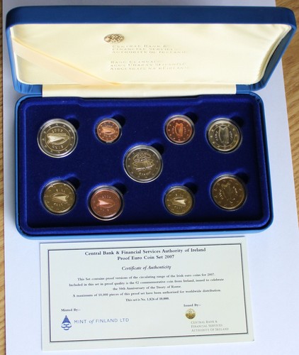 Irlanda 2007 proof euro - irlanda, 9-coin