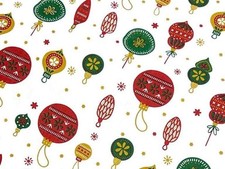 Tessuto al metro e Tovaglie | Fantasia Decori con Palline |MADE IN ITALY 100%Cot