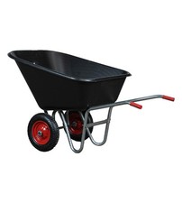 CARRIOLA DA GIARDINO IN ACCIAIO ZINCATO CON 2 RUOTE 240 LT