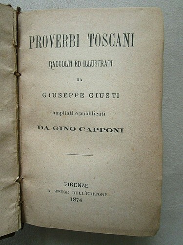 Proverbi toscani g giusti - -, g.