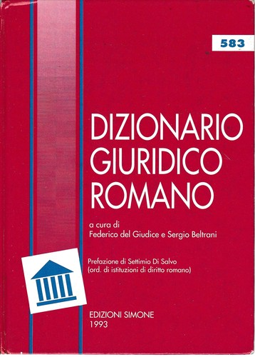 Dizionario giuridico romano - dizionario,