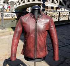 Giacca pelle stile moto