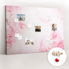 Wandtafel Korkplatte Tafel ohne Rahmen 100 Pinnadeln 140x100 cm Blühende Blumen