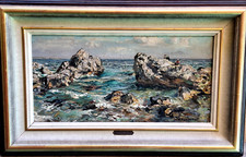 -CARLO PERINDANI 1899-1886  PITTORE ' I PESCATORI A CAPRI' NAPOLI-BELLO!-