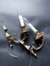 Applique antica vintage francese da parete 1 luce ottone bronzo 