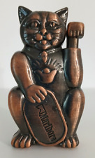 Antico Accendino Rame Ottone Collezione Gatto Marlboro Vintage