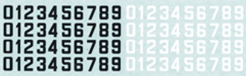 Decals numeri neri e - decals, 1/43