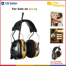 Cuffie Radio AM FM Display Digitale Riduzione Rumore Paraorecchie Auricolari Prot...