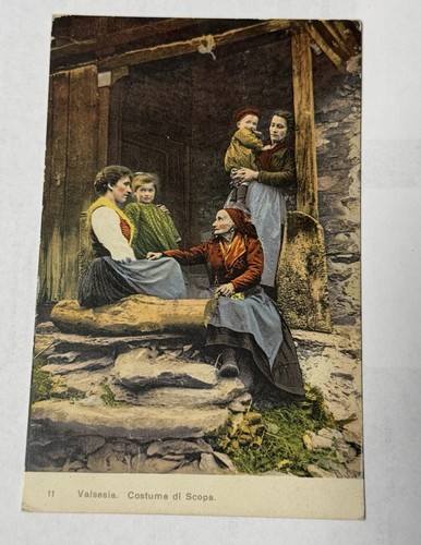 Cartolina valsesia costume - cartolina,