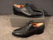 John Lobb Adelaide Oxford nero taglia 10,5E US 9,5F Regno Unito Inghilterra spedizione gratuita 