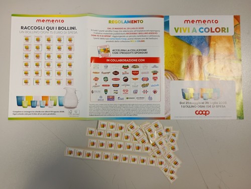 Lotto 115 bollini coop memento - 115,