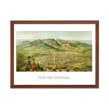 Old Map of Pikes Peak, CO 1890