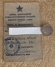 Grumo Appula (Bari) - Tessera "Associaz. Famiglie Numerose Italiane" - anni '60