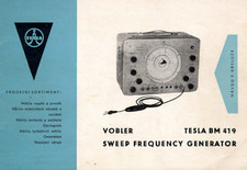 TESLA BM 419 Sweepy Frequency Generator Schematics Service Manual Instructions