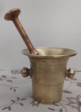 Mortaio in Ottone tornito, con Pistillo ad estremità piatte del 1800