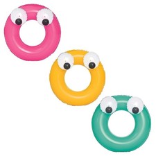 CIAMBELLA SALVAGENTE GONFIABILE BAMBINI 3-6ANNI OCCHI MOBILI 61CM 3 COLORI 36114